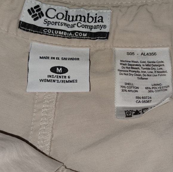 🎄3/$15 Columbia Vintage Y2K Light Tan Nylon Shorts - Picture 4 of 7